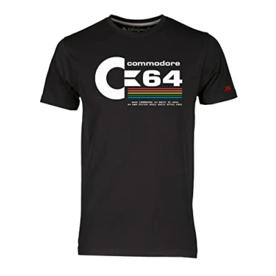 Image of Blasfemus Men&#039;s T Shirt Commodore 64 C64 80s Vintage Nerd (Black, XL)