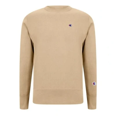 Image of Champion Mens Reverse Weave Logo Sweatshirt Taupe XL