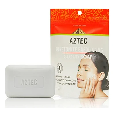 Image of Aztec Bentonite Clay Exfoliating Soap With Charcol &amp; Apple Cider Vinegar 180g