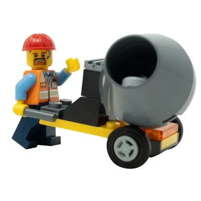 Image of LEGO City: Construction Worker Minifigure with Bull Dozer