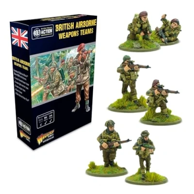 Image of Warlord Games British Airborne Weapons Teams 28mm Scale Resin Miniatures for Bolt Action Highly Detailed World War 2 Table top Wargaming