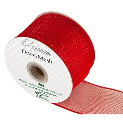 Image of Eleganza Deco Mesh 63mm x 10m Red No.16, Synthetic Material, 63 mm 10 m