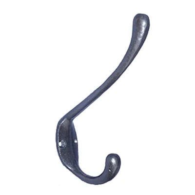 Image of HomeHarmony® Antique Style Cast Iron Wall Mounted Double Coat and Hat Hooks (1586)