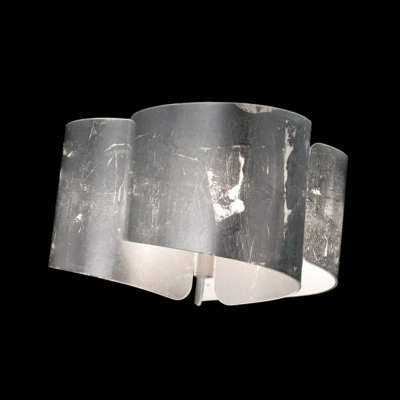 Image of Selène Papiro ceiling light, 3 bulb, silver
