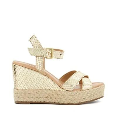 Image of Dune Ladies Kind Espadrille Wedge Heel Sandals Size UK 8 Wedges