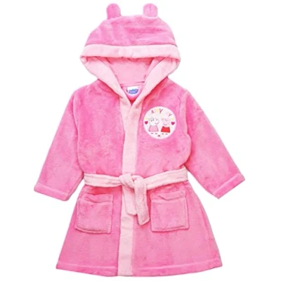Image of Girls Peppa Pig Dressing Gown Character Nightwear (18 24 Months, Gown)