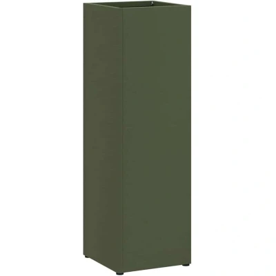 Image of vidaXL Umbrella Stand Olive Green Metal Medium Storage