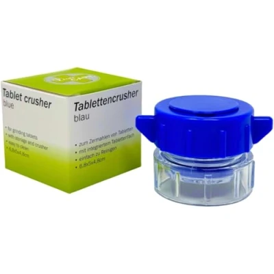 Image of LisaCare pill crusher Portable box in lid Medication mortar and Finely grinds tablets, pills vitamins 1 compartment