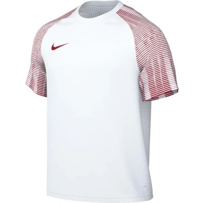 Image of NIKE DH8031 100 M NK DF Academy JSY SS T Shirt Men&#039;s White/University RED/University RED Size L