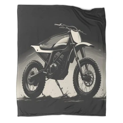 Image of KWFYBEHZ Motocross Blanket Racing Lightweight All Season Flannel Blanket,Ultra Soft Traveling Camping Plush Blanket,for Kids Toddler Teens And Adults 50x60inch(127x152cm)