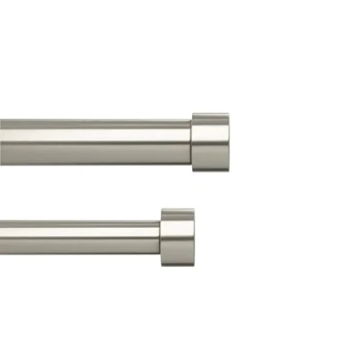 Image of Umbra Cappa 1 Adjustable Double Curtain Rod for Windows 36 to 66 Drapery Rod, Nickel