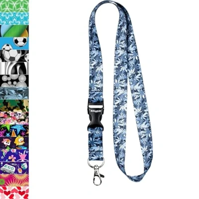 Image of Rolseley Lanyard neck strap HEMP CAMOUFLAGE for id badge holder with metal clip
