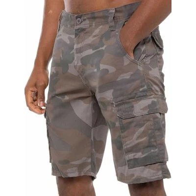 Image of BRAND KRUZE Mens Shorts Cargo Combat Camouflage Summer Casual Cotton Half Pants KZS116 Grey 46
