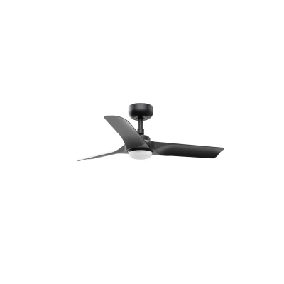 Image of Hey Small 3 Blade Ceiling Fan Matt Black with Light 2700 4000 6000K Tuya Smart System