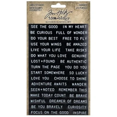Image of Tim Holtz Idea Ology, Label Stickers Thoughts, 94229, multi