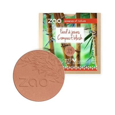 Image of ZAO Refill 111325 Compact Blush 325 Coral / Gold Shimmering Rouge Organic Vegan Natural Cosmetics