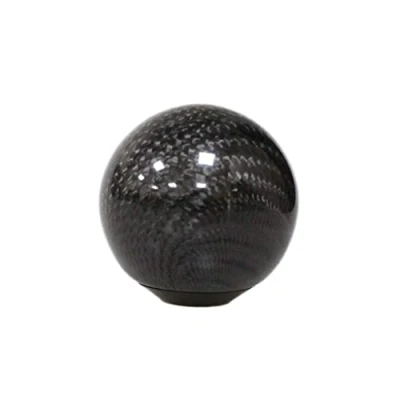 Image of JINGLINGKJ 12MM Carbon Fiber Gear Shift Knob Stick Plastic MT at Head Universal Custom Car Accessaries 3 Adapters 1Pc (Black)