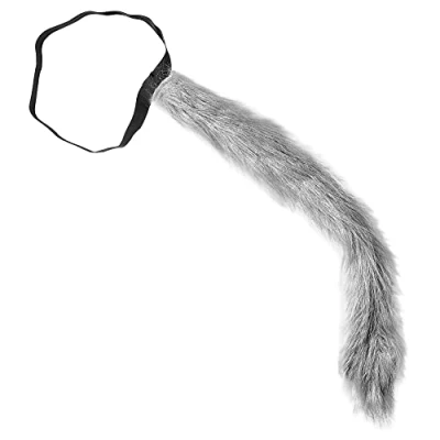 Image of Bendable Plush Wolf Tail Accessory for Fancy Dress
