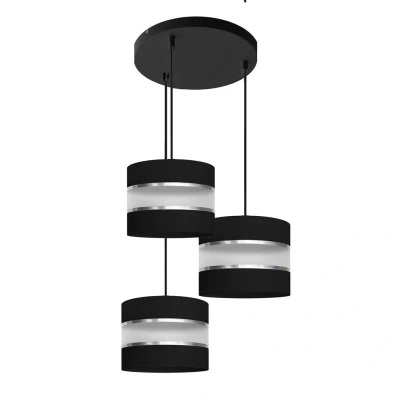 Image of Helen Cluster Pendant Ceiling Light Black, Silver 35cm