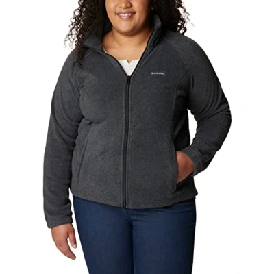 Image of Columbia Women&#039;s Benton Springs Full Zip Fleece Jacket, Charcoal Heather, 3X