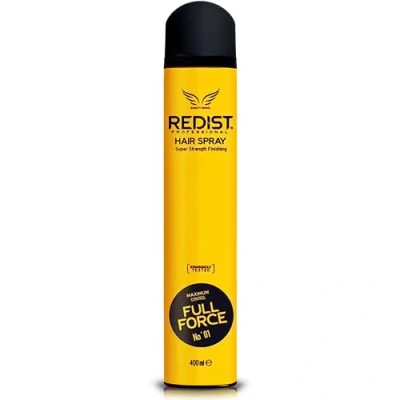 Image of Redist Hair Styling Spray Yellow 400ml Full Force Ultra Strong Hold Shape &amp; Style For Women Men Spray, Long Lasting Shine, All Types