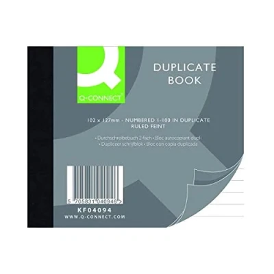 Image of FINCHLEY Q Connect Feint Ruled Duplicate Book 102x127mm KF04094 (PACK OF 5)