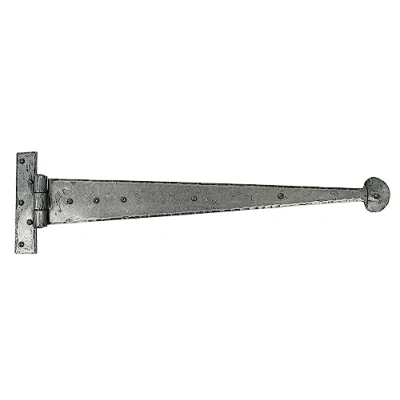 Image of From The Anvil Pewter 22 Inch Penny End T Hinge (Pair)