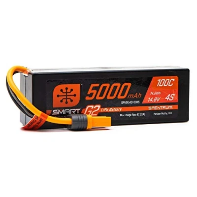 Image of Spektrum SPMX54S100H5 5000mAh 4S 14.8V Smart G2 LiPo 100C IC5, Multi