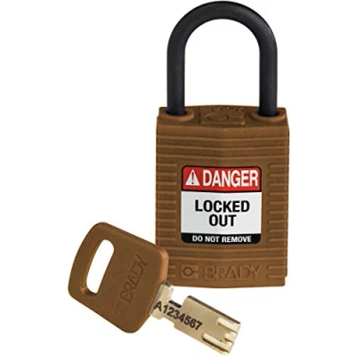 Image of SafeKey Compact Padlock, 33mm x 67mm 19mm, Brown
