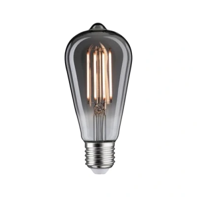 Image of Paulmann 28864 LED Lamp Vintage ST64 7.5 W Retro Light Bulb Dimmable Smoked Glass 2200 K Gold E27
