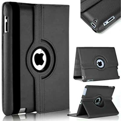 Image of Rotate 360 Leather Case For Apple iPad Air 1 (2013) 2 (2014) and 5th Generation (2017) 6th (2018) (Black)