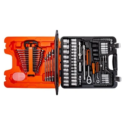 Image of S108 Socket &amp; Combination Spanner Set of 108 Metric 1/4in 1/2in Drive