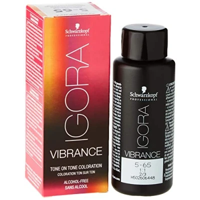 Image of Schwarzkopf Professional Igora Vibrance Tone on Hair Colour, No. 5 65 Light Brown Chocolate Gold, 60 ml, 7702045560633
