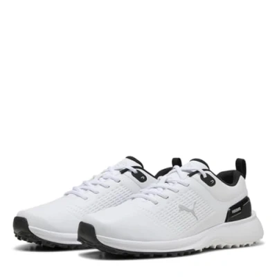 Image of Puma Golf Fusion BLUR shoes, Men&#039;s, Size: 13, White/black Synthetics