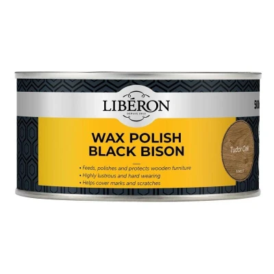 Image of Liberon Black Bison Wax Paste Tudor Oak 500ml