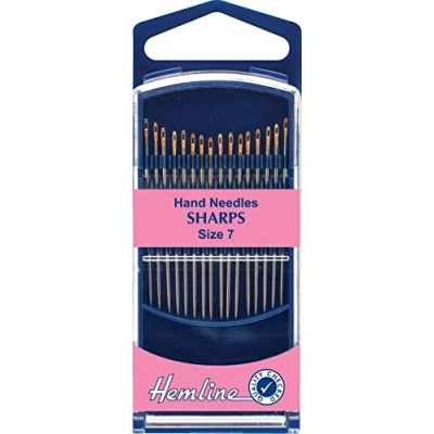 Image of Hemline Premium Gold Eye Sharps Sewing Needles per pack