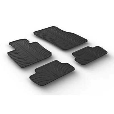 Image of Gledring GL 0407 Rubber Car Mats Set, Black