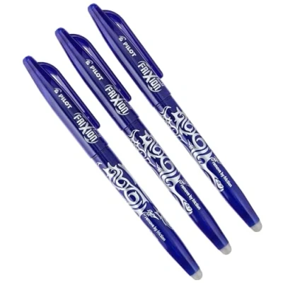 Image of Pilot FriXion Erasable Rollerball Pens Blue Pack of 3