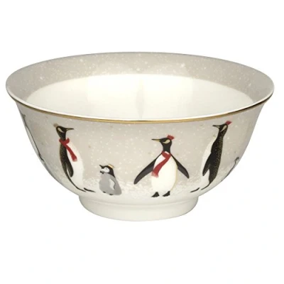 Image of Portmeirion Home &amp; Gifts SMPE79010 XG Penguin Christmas Collection Bowl, Multi Colour