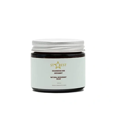 Image of Cedarwood and Bergamot Natural Deodorant Balm, Vegan Friendly Aluminium Free, Plastic Free Organic For Men Women