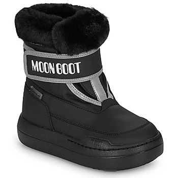 Image of Moon Boot JR PARK Strap Unisex Winter boots for kids, Size: 12.5K, Black Textile/synthetics
