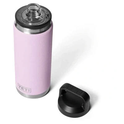 Image of YETI Rambler Bottle Chug, Vacuum Insulated Stainless Steel with Leakproof Chug Cap, Cherry Blossom, 26 oz (769 ml)