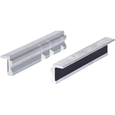 Image of KS Tools 914.0088 Aluminium bench vice protective jaws with trapezoid notches,160mm