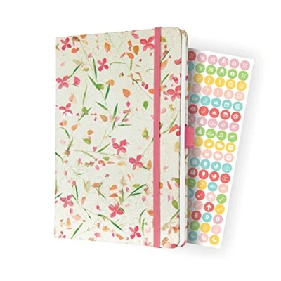 Image of SIGEL J4307 Jolie Weekly planner 2024, Bloom Pink, 13,5 x 20,3 cm, hardcover, 174 pages, White, Pink