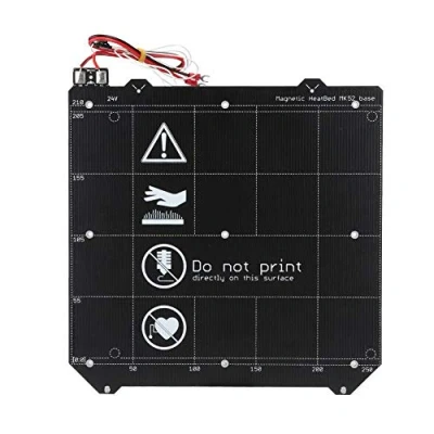 Image of ASHATA 3D Printer Magnetic Heating Bed + Double sided Texture Powder Coated Spring Steel Plate for Prusa i3 MK2.5S MK3 MK3S