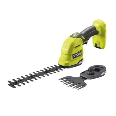 Image of Ryobi RY18GSA 0 Lawn Shears (120 mm) / Plant Sculptor (200 18 V Sold Without Battery or Charger, Green &amp; Anthracite