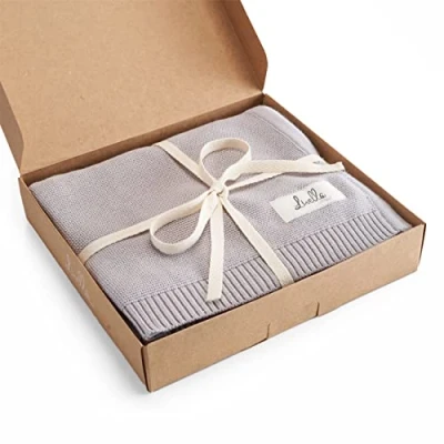 Image of Livella Baby Blanket 100% Organic Cotton, Super Soft and Breathable Knitted Premium Blanket, Ideal for Skin, Material Certified Oeko TEX Standard 100 GOTS