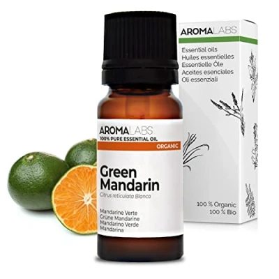 Image of Organic Green Mandarin Essential Oil 10ml 100% Pure, Ecocert Certified Best Therapeutic Grade Aroma Labs