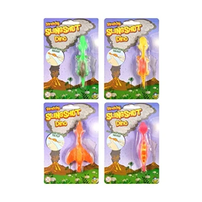 Image of HENBRANDT Stretchy Dinosaur Sling Shot Shooter 1 Pack Sent at Random