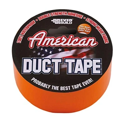 Image of Everbuild American Duct Tape Multipurpose Waterproof Orange 50mm x 25m Roll